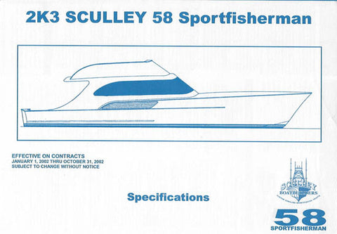 Sculley 58 Specification Brochure