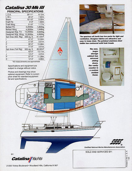 Catalina 30 Mark III Brochure – SailInfo I boatbrochure.com