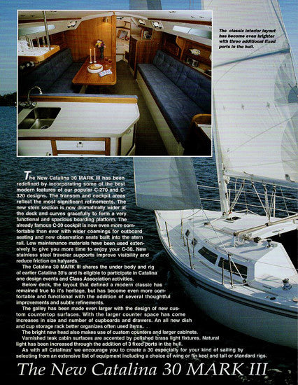 Catalina 30 Mark III Brochure