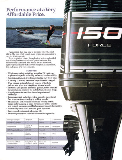 US Marine 1993 Force Outboard Brochure
