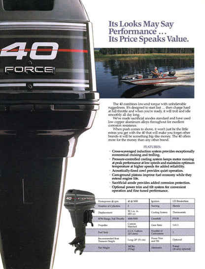 US Marine 1993 Force Outboard Brochure