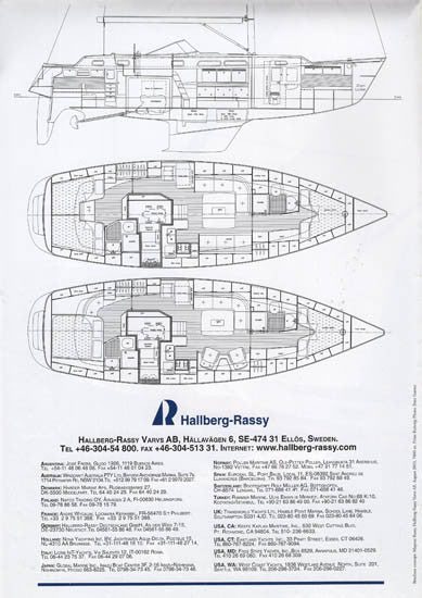 Hallberg-Rassy 43 Poster Brochure