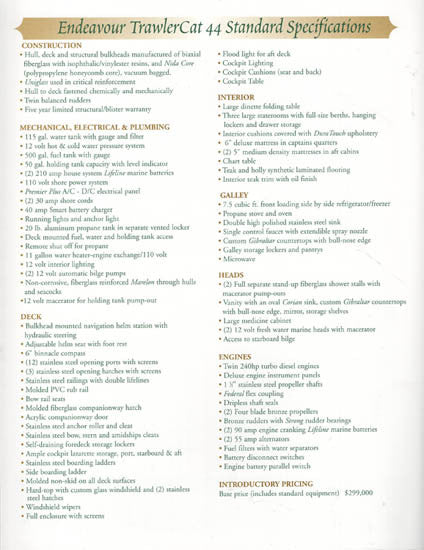 Endeavour TrawlerCat 44 Brochure