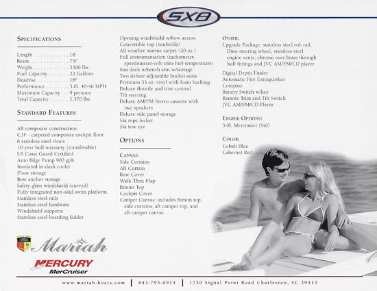 Mariah SX8 Brochure