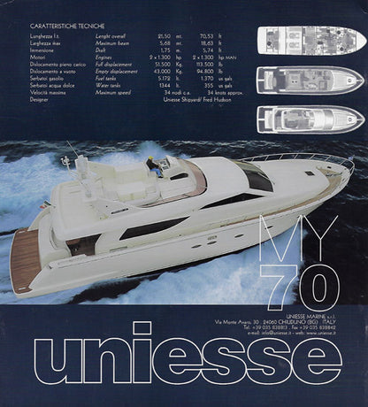 Uniesse 70 Motor Yacht Brochure