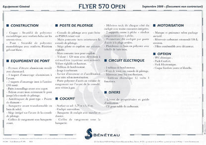 Beneteau Flyer 570 Series Brochure