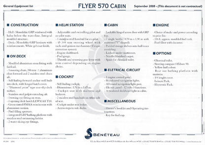 Beneteau Flyer 570 Series Brochure
