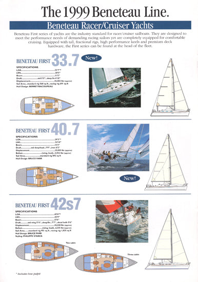 Beneteau 1999 Sail Brochure