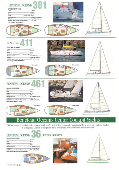 Beneteau 1999 Sail Brochure