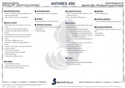Beneteau Antares 4.50 Brochure