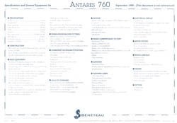 Beneteau Antares 760 Specification Brochure