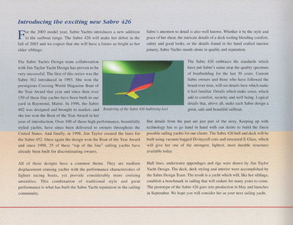 Sabre 426 Preliminary Brochure
