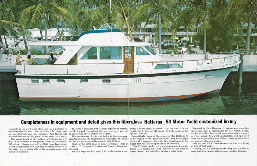 Hatteras 53 Motor Yacht Brochure