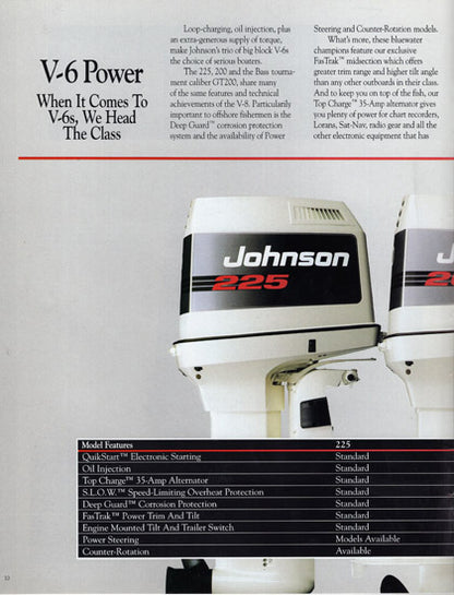 Johnson 1992 Outboard Brochure