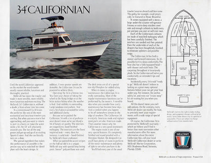 Wellcraft Californian 34 Trawler Brochure