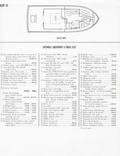 Wellcraft Californian 34 Specification Brochure