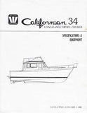 Wellcraft Californian 34 Specification Brochure