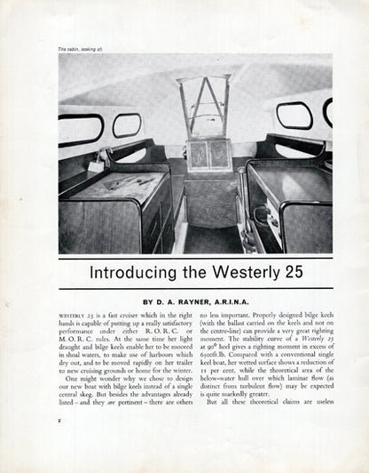 Westerly 25 Brochure