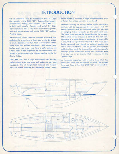 Cape Dory Cape 25 Brochure