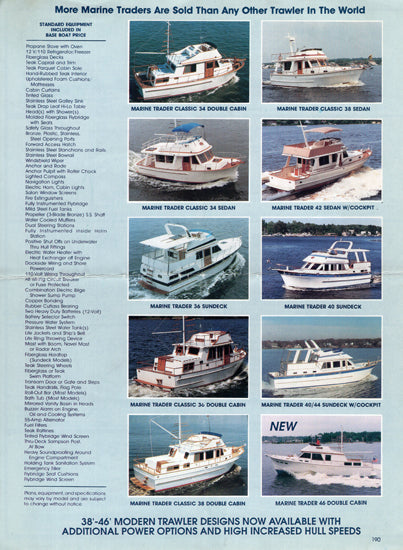 Marine Trader 1990 Trawler Brochure