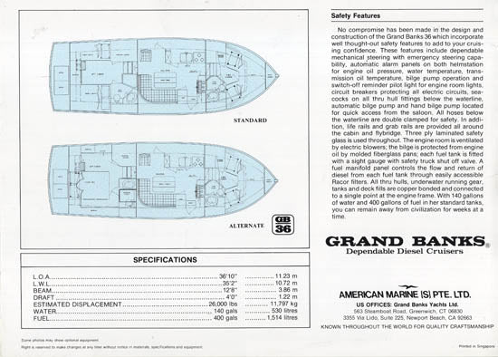 Grand Banks 36 Brochure