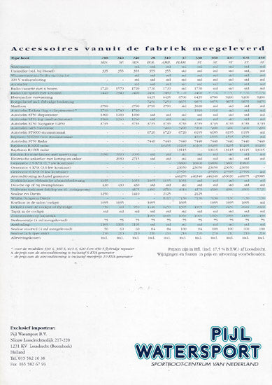 Sealine 1997 Price List - NL