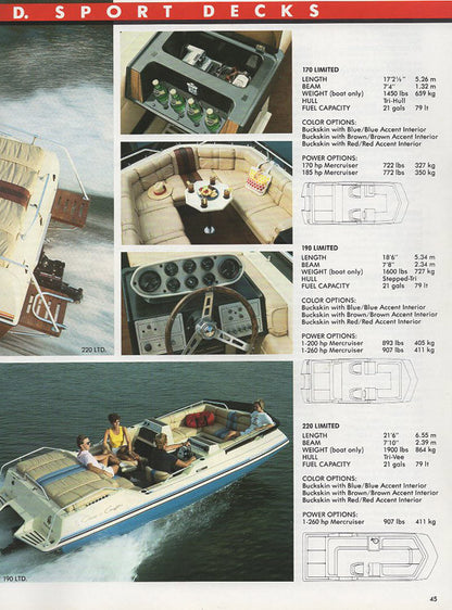 Chris Craft 1985 Sport Boats Brochure