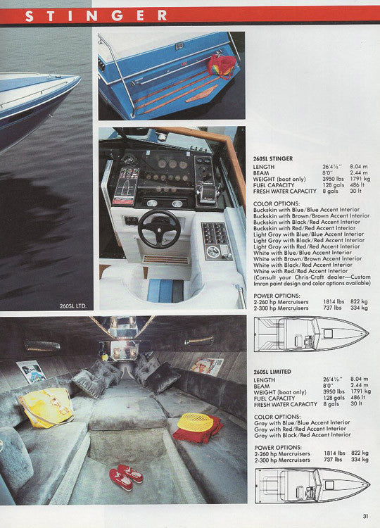 Chris Craft 1985 Sport Boats Brochure