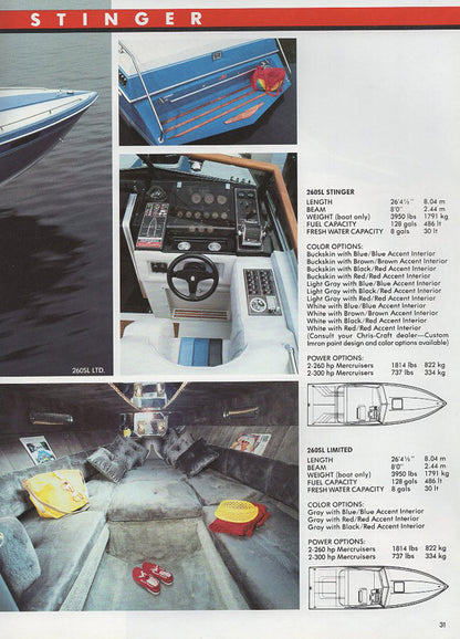 Chris Craft 1985 Sport Boats Brochure