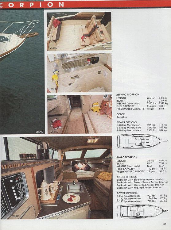 Chris Craft 1985 Sport Boats Brochure SailInfo I