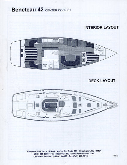 Beneteau 42 Center Cockpit Specification Brochure