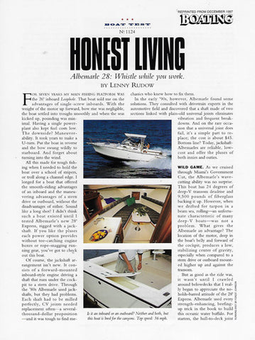 Albemarle 280 Express Fisherman Boating Magazine Reprint Brochure