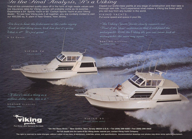 Viking 54 / 60 Motor Yacht / Cockpit Brochure