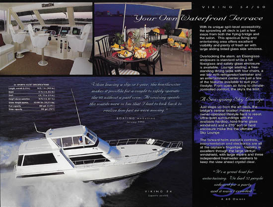 Viking 54 / 60 Motor Yacht / Cockpit Brochure