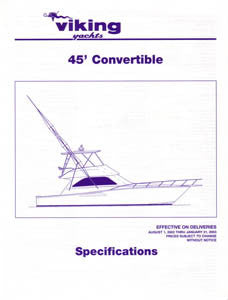 Viking 45 Convertible Specification Brochure
