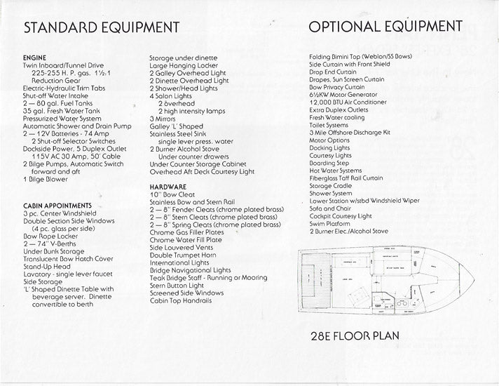 Penn Yan 28 Express Sedan Brochure