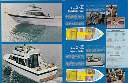Penn Yan 33 Sportfisherman and Express Sedan Brochure