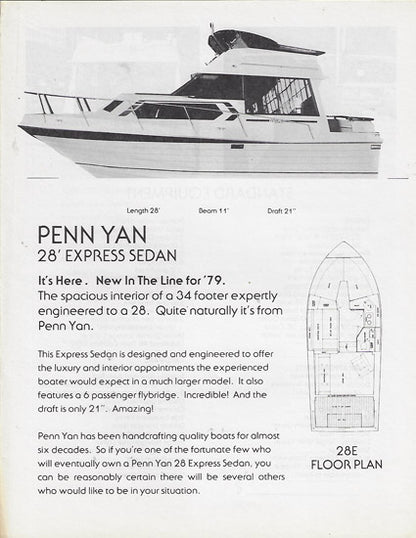 Penn Yan 28 Express Sedan Brochure