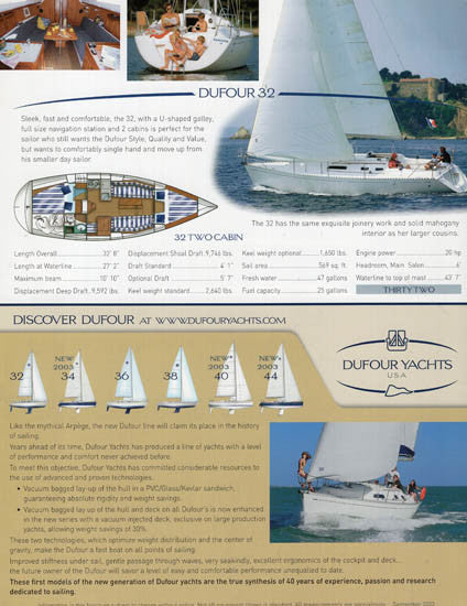 Dufour 2003 Brochure