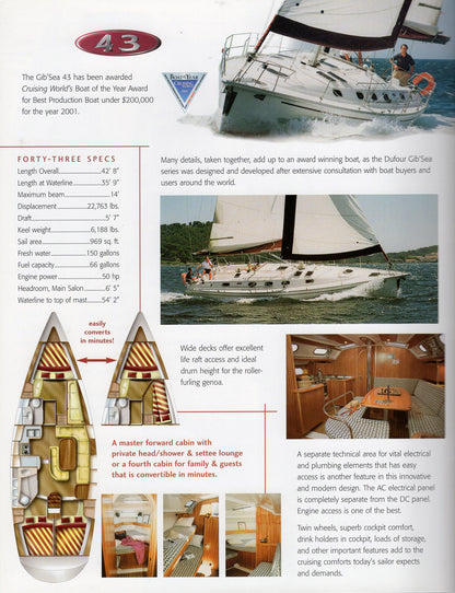 Dufour 2002 Gib'Sea  Brochure