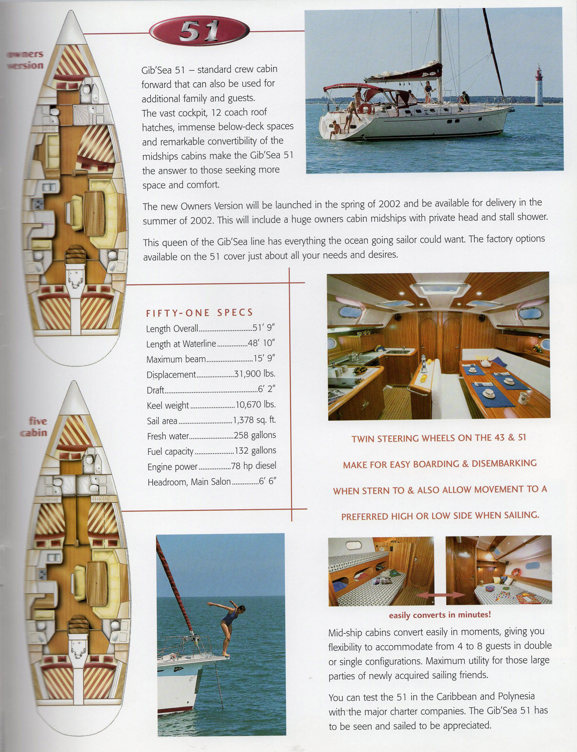 Dufour 2002 Gib'Sea  Brochure