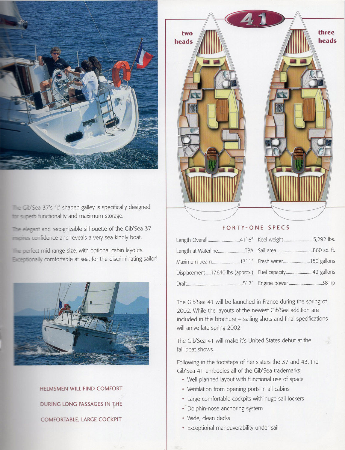 Dufour 2002 Gib'Sea  Brochure