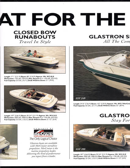 Glastron 1995 Abbreviated Brochure