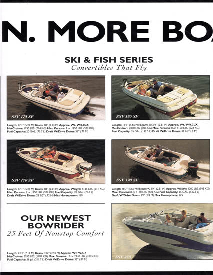 Glastron 1995 Abbreviated Brochure