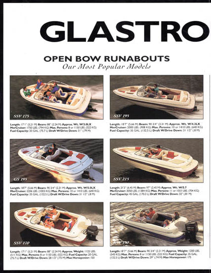 Glastron 1995 Abbreviated Brochure