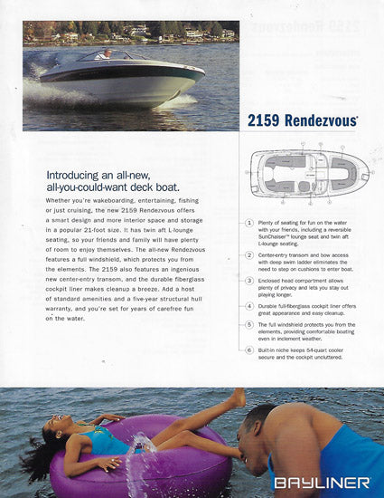Bayliner 2159 Rendezvous Brochure