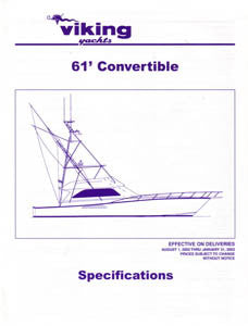 Viking 61 Convertible Specification Brochure