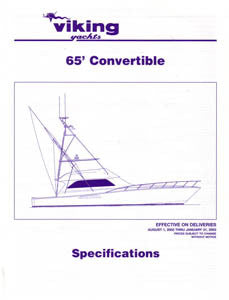 Viking 65 Convertible Specification Brochure