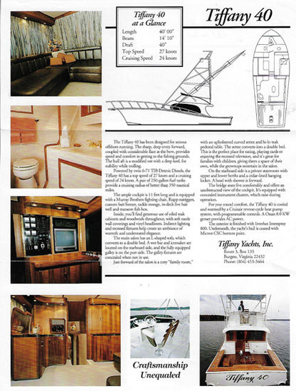 Tiffany 40 Brochure