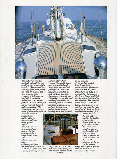 Taswell 56 Yacht Premier Magazine Reprint Brochure